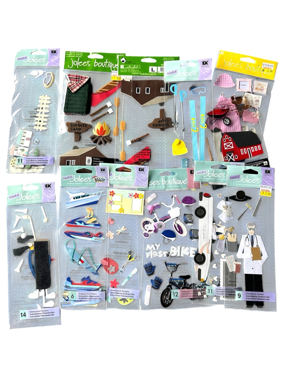 Jolee's Boutique Assorted Dimensional Stickers - Colorful Mixed Sets